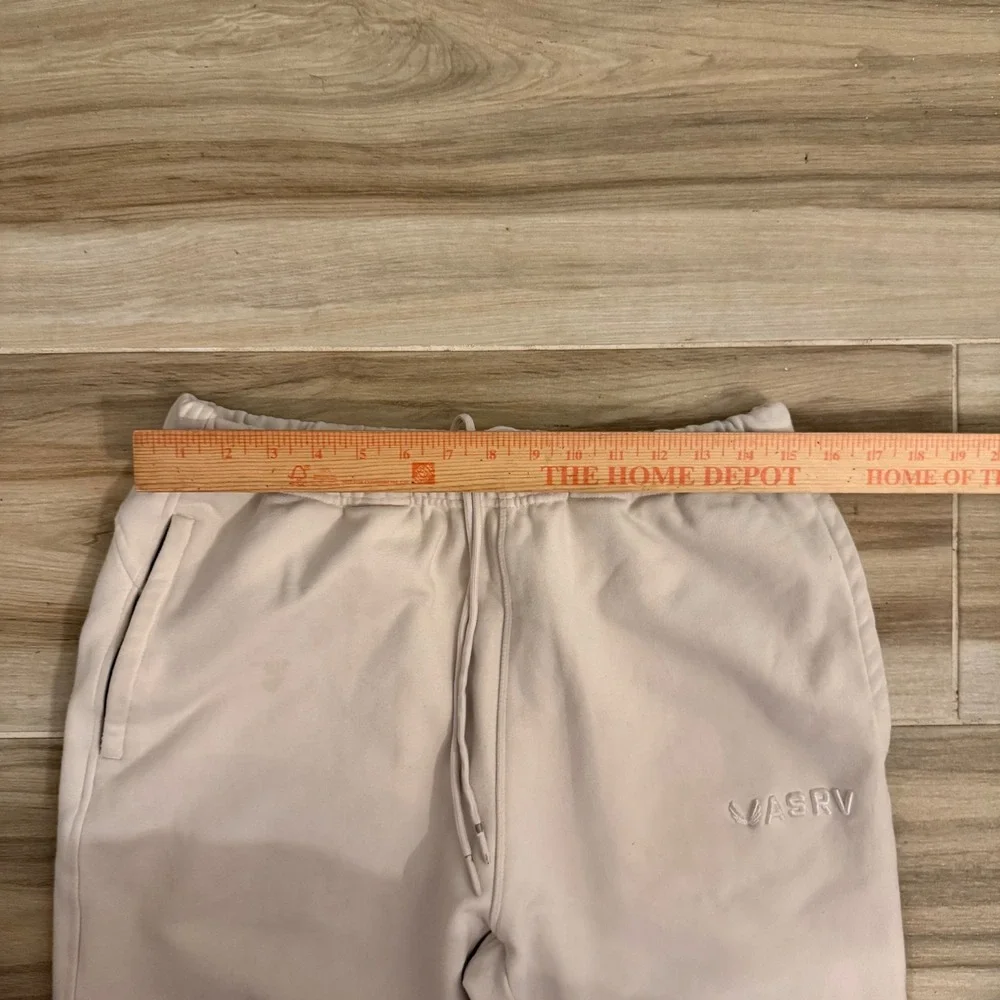 ASRV Tech-Terry Oversized Sweatpants Cream Beige Men's Size Medium DSG 0655